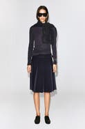 COS Belted Pleated Wool-Blend Skirt