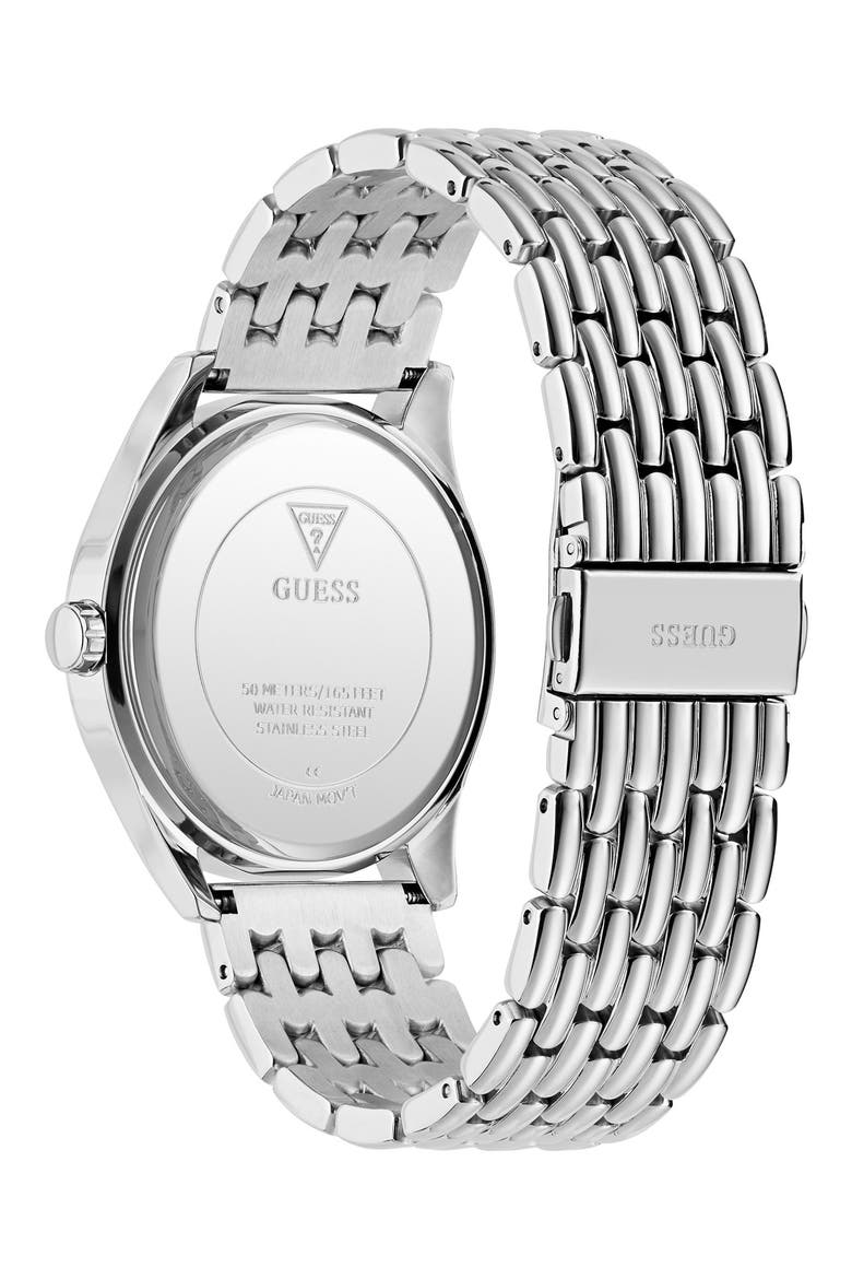 Tate Silvertone Bracelet Watch, 42mm, Alternate, color, SILVER
