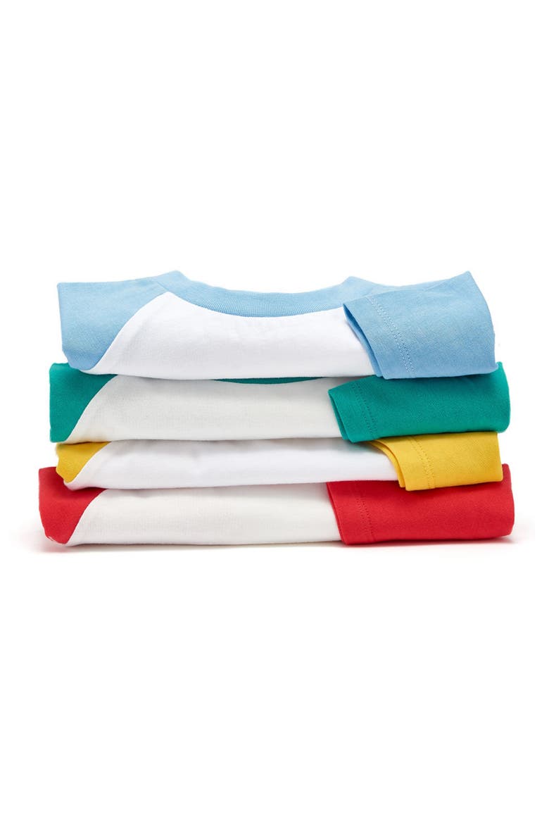 Kids' Colorblock Raglan Sleeve Cotton Baseball T-Shirt, Alternate, color, BLUE