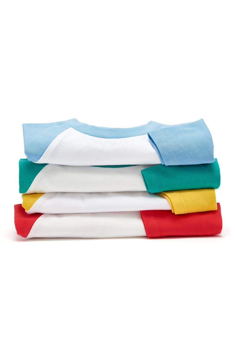 DOTTY DUNGAREES Kids' Colorblock Raglan Sleeve Cotton Baseball T-Shirt, Alternate, color, 