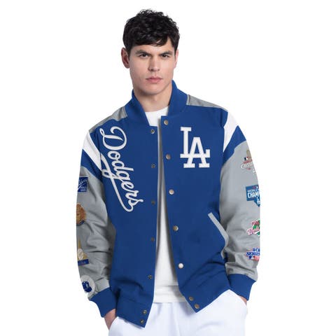 Men's G-III Sports by Carl Banks  Royal Los Angeles Dodgers Strong Safety Commemorative Full-Snap Varsity Jacket