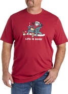 LIFE IS GOOD Big & Tall Santa Graphic Tee