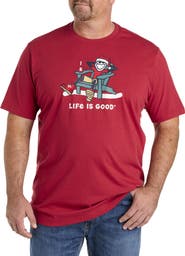 LIFE IS GOOD Big & Tall Santa Graphic Tee