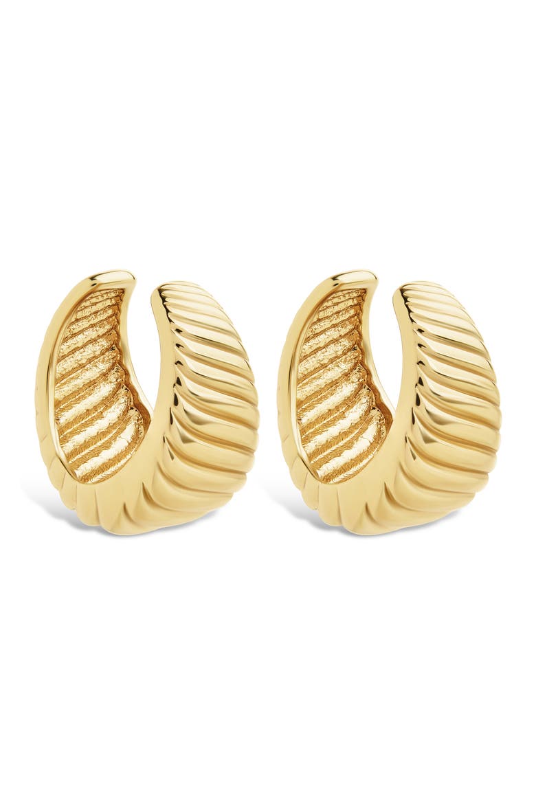 Beth Twisted Croissant Ear Cuffs, Alternate, color, GOLD