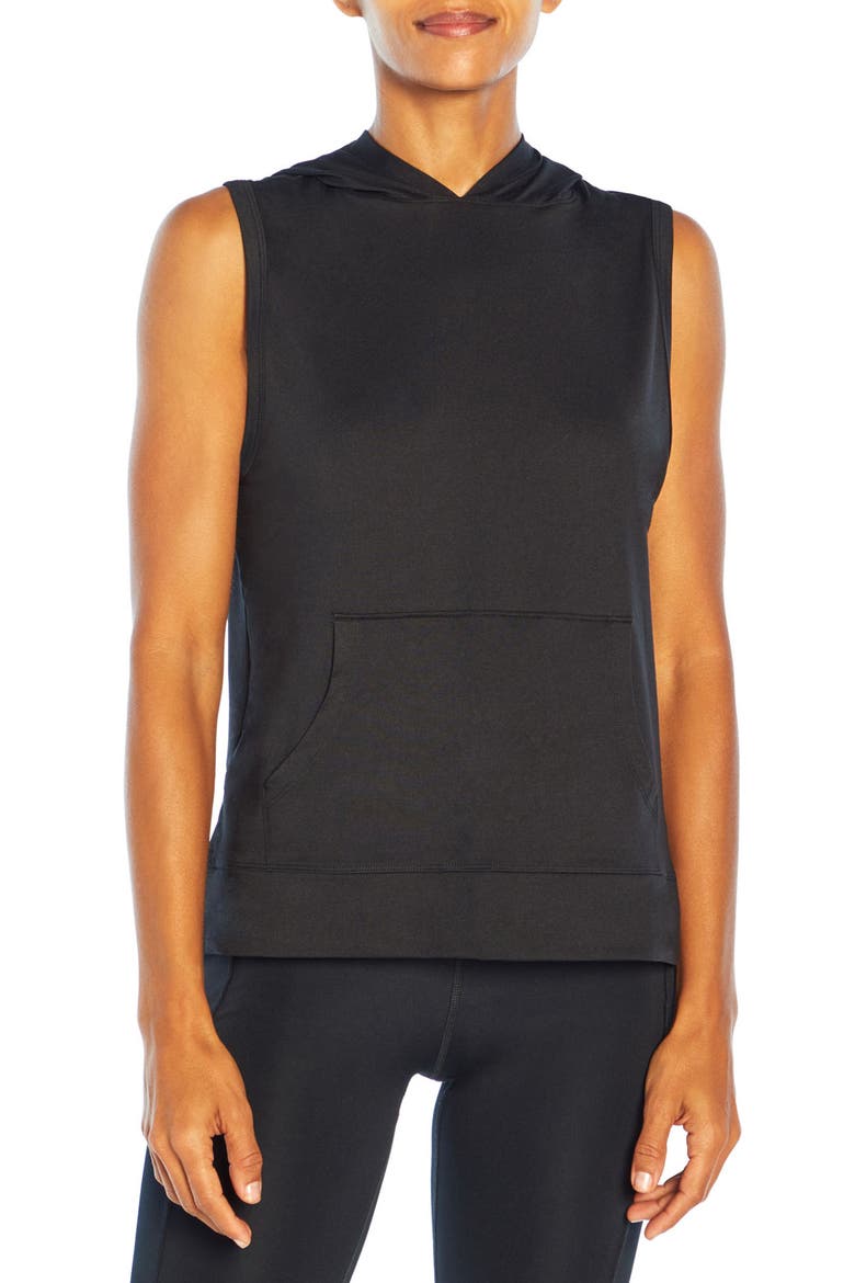 Esther Sleeveless Hoodie, Main, color, BLACK