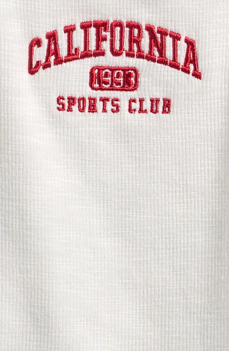 Walking on Sunshine Kids' Rib Knit Camisole, Alternate, color, Off White/ Red