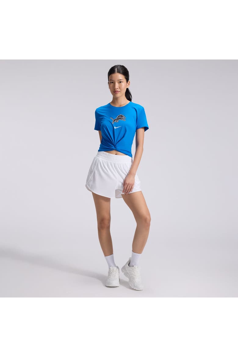 Women's Nike  Blue Detroit Lions 2026 Rivalries Collection Classic Twist Cropped T-Shirt, Alternate, color, Blue
