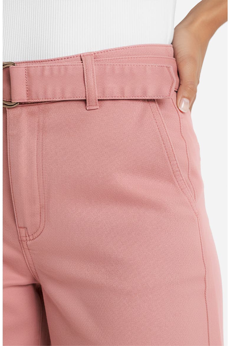 Stride Belted High Waist Ankle Wide Leg Jeans, Alternate, color, MISTY BLUSH