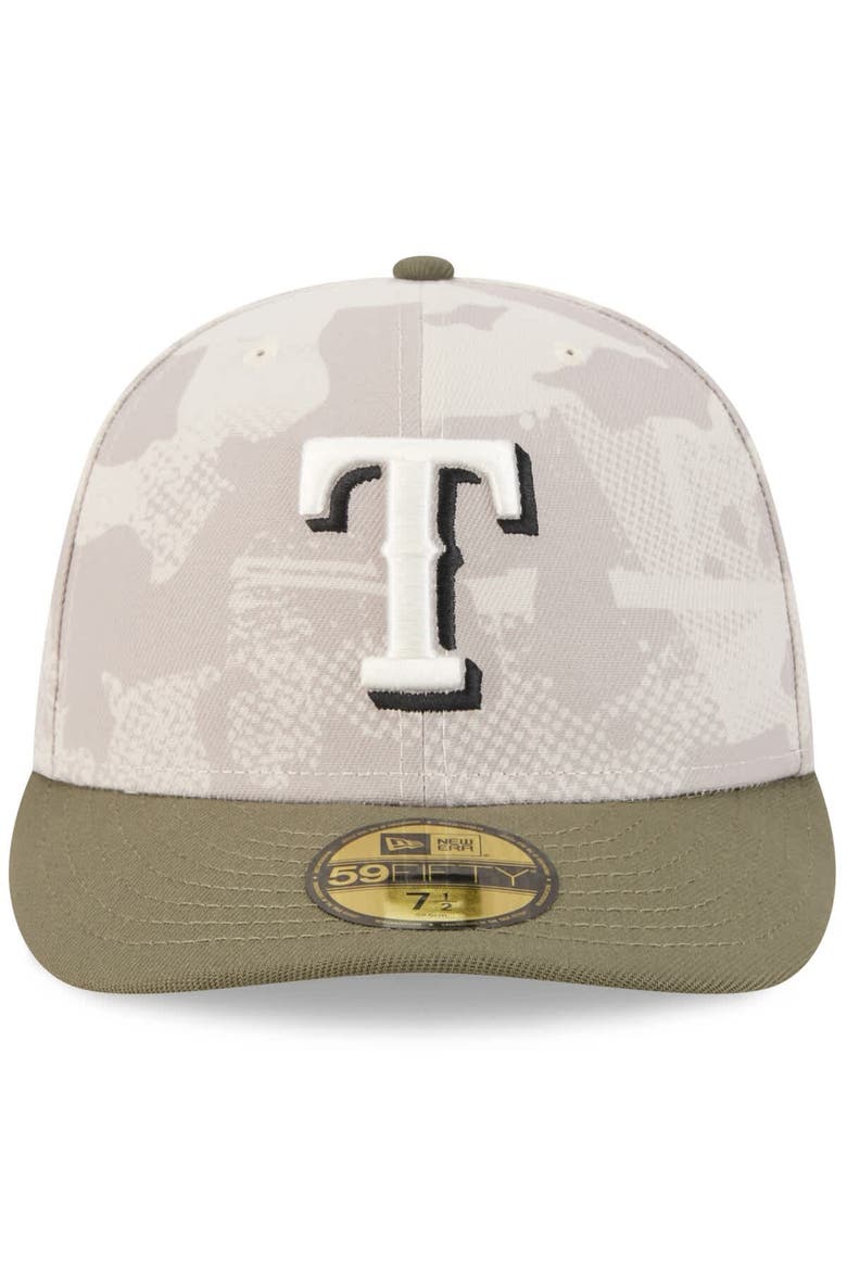 Men's New Era Light Beige/Olive Texas Rangers 2025 Armed Forces Day 59FIFTY Fitted Hat, Alternate, color, Light Beige