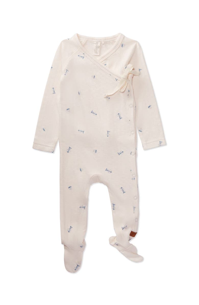 MiniMoi Lighthouse Pointelle Footie, Main, color, Winter White