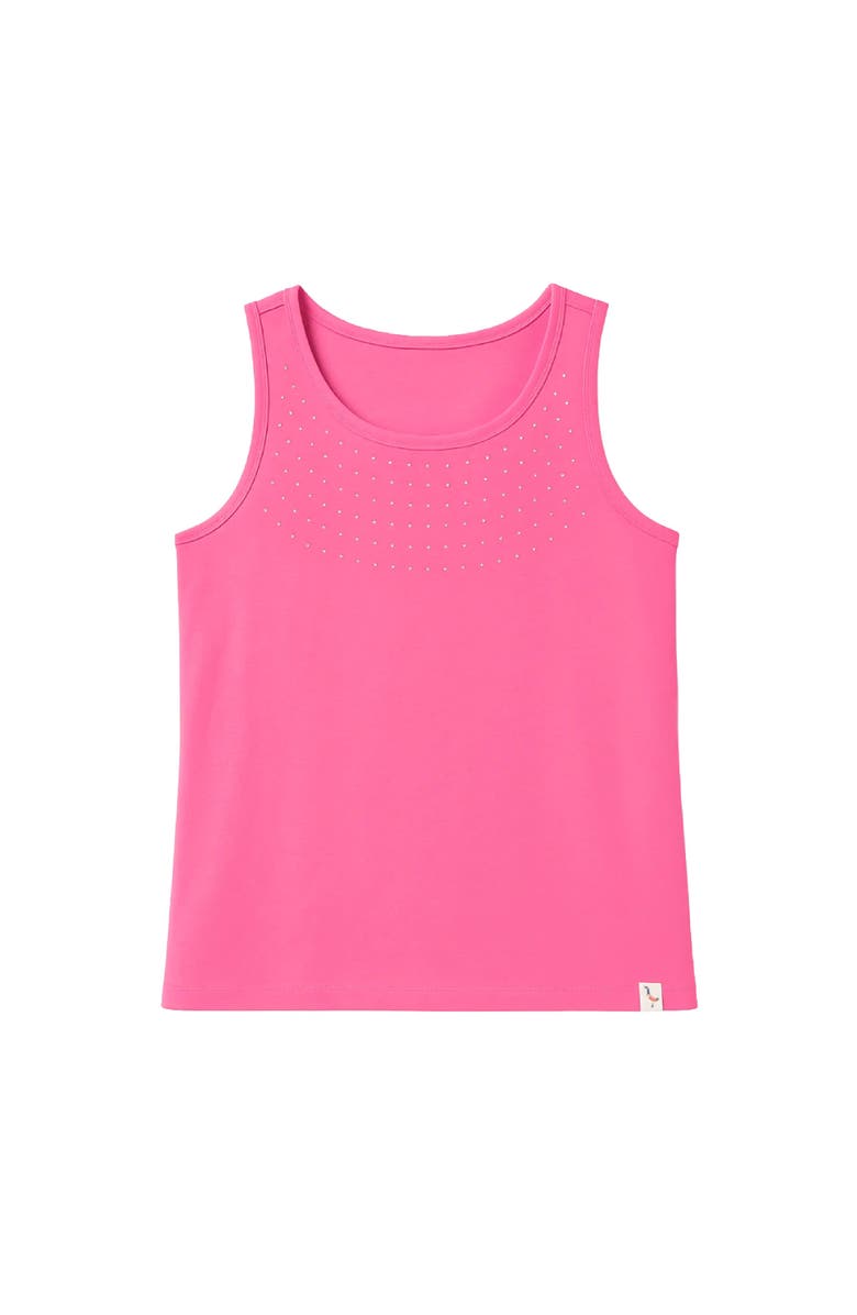 Preppy Goose Rhinestone Tank Top, Main, color, Fuschia