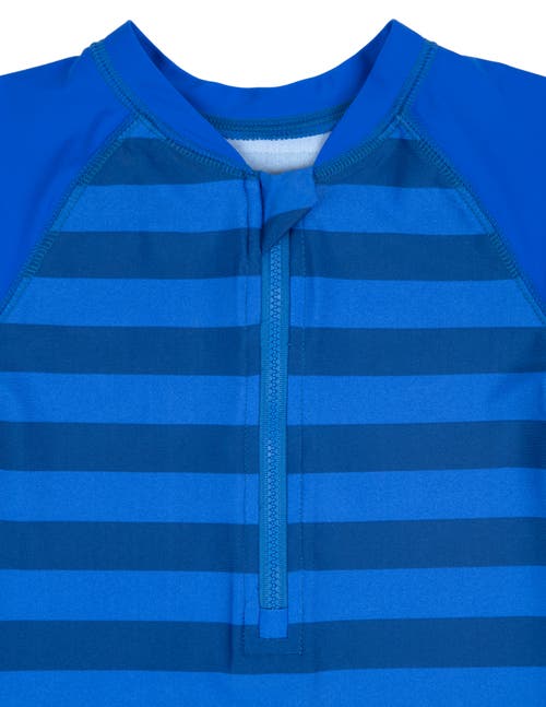 Leveret Baby One-piece Rashguard, Upf 50+ Sun Protection Swimwear In Blue