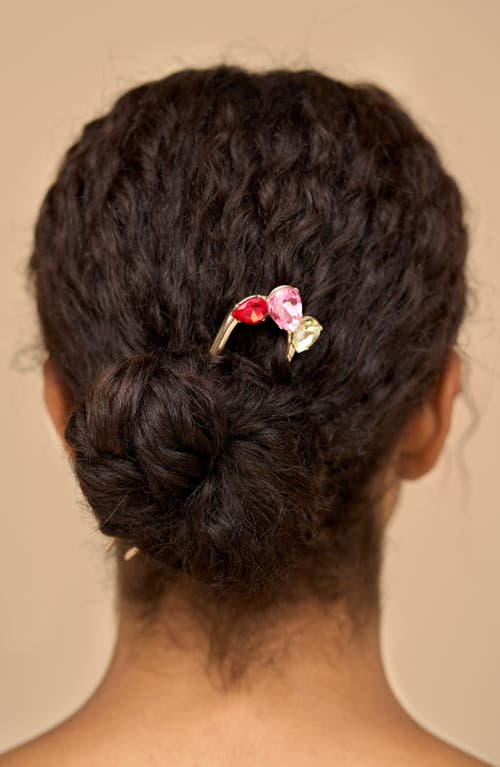 Kitsch Rhinestone French Hair Pin In Gold