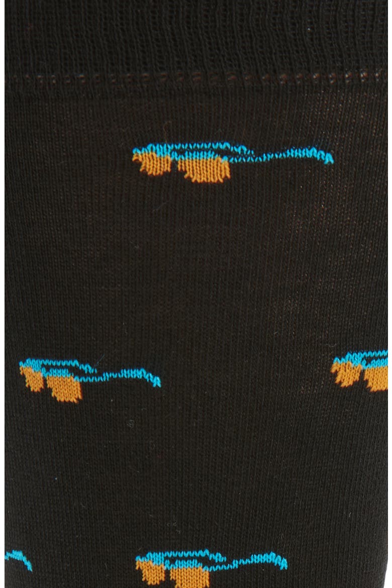 Nate Sunglasses Cotton Blend Dress Socks, Alternate, color, BLACK