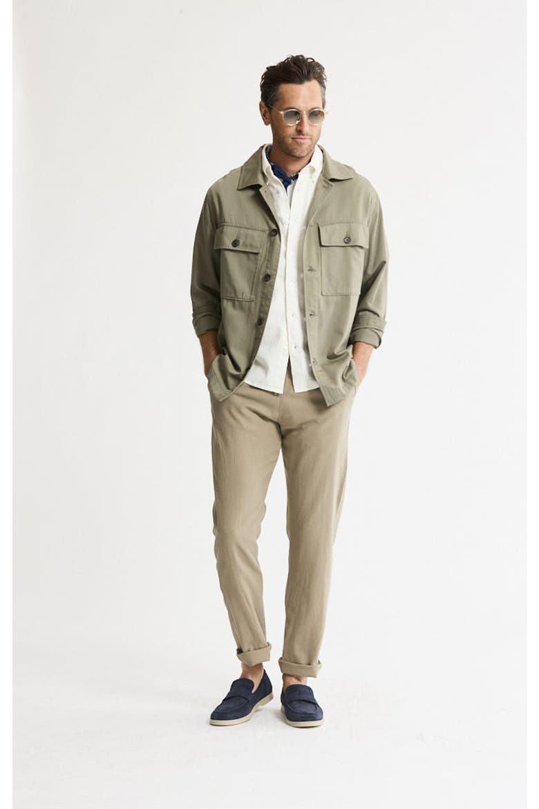 Rayon Lyocell Military Shirt Jacket, Alternate, color, Green