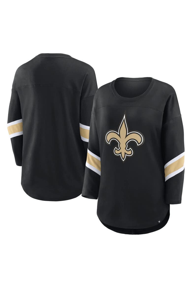 Women's Fanatics  Black New Orleans Saints Redzone 3/4-Sleeve T-Shirt, Main, color, Black