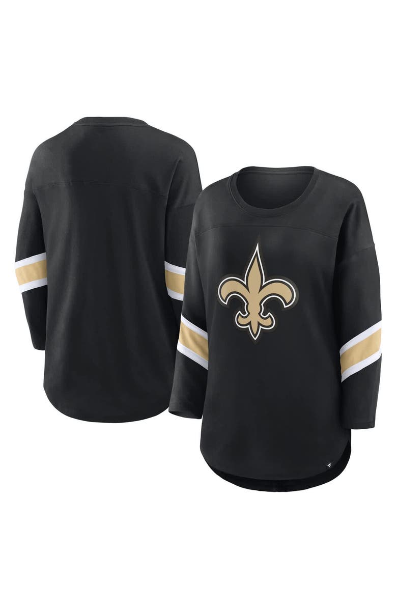 FANATICS Women's Fanatics Black New Orleans Saints Redzone 3/4-Sleeve T-Shirt, Main, color, Black