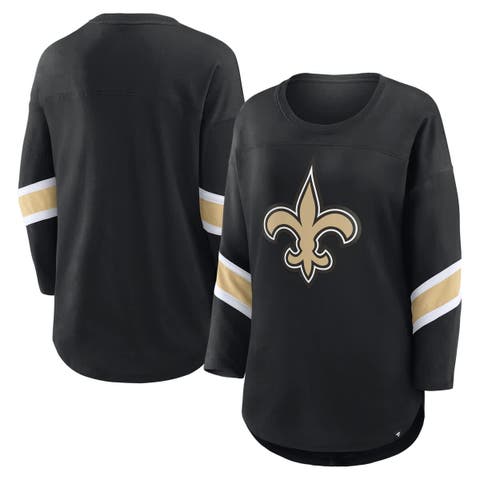 Women's Fanatics  Black New Orleans Saints Redzone 3/4-Sleeve T-Shirt
