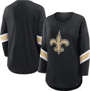 FANATICS Women's Fanatics  Black New Orleans Saints Redzone 3/4-Sleeve T-Shirt
