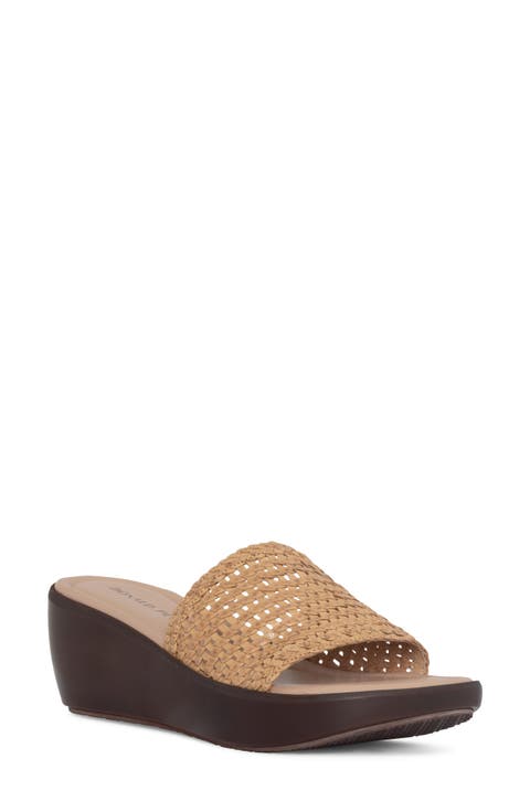 Basketweave Wedge Sandal (Women)