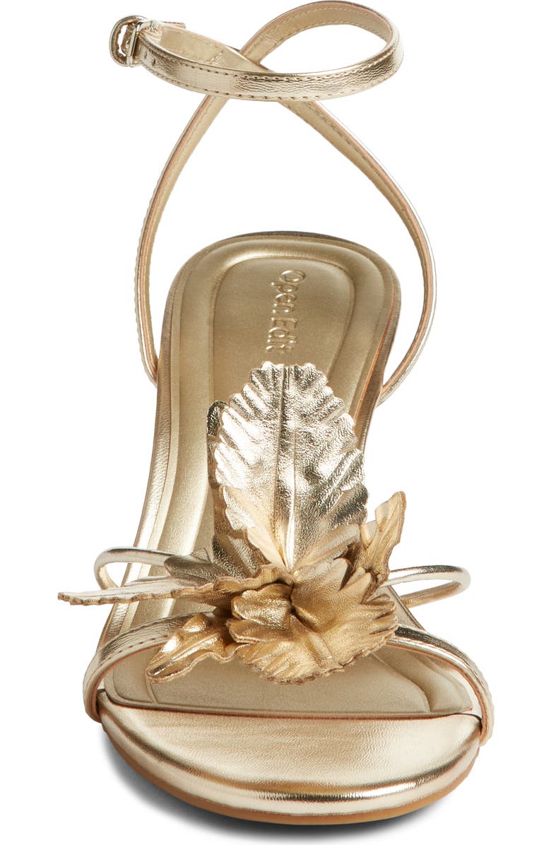 Open Edit Zuri Ankle Strap Sandal, Alternate, color, Gold Light Metallic