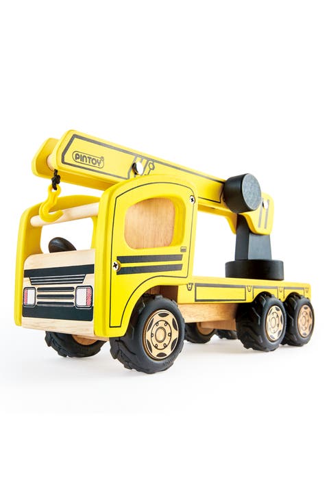 Wood Toy Crane Truck