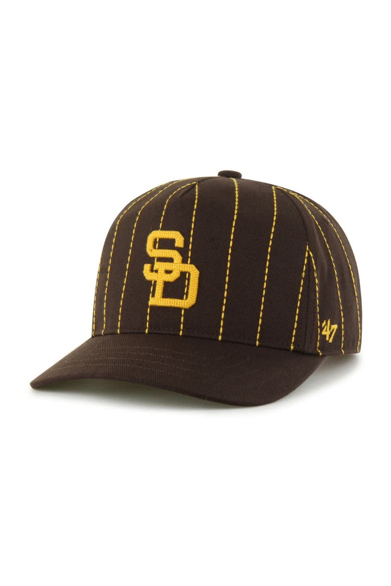 Men's '47 x Rawlings Brown San Diego Padres Pinstripe Hitch Adjustable Hat, Alternate, color, Brown