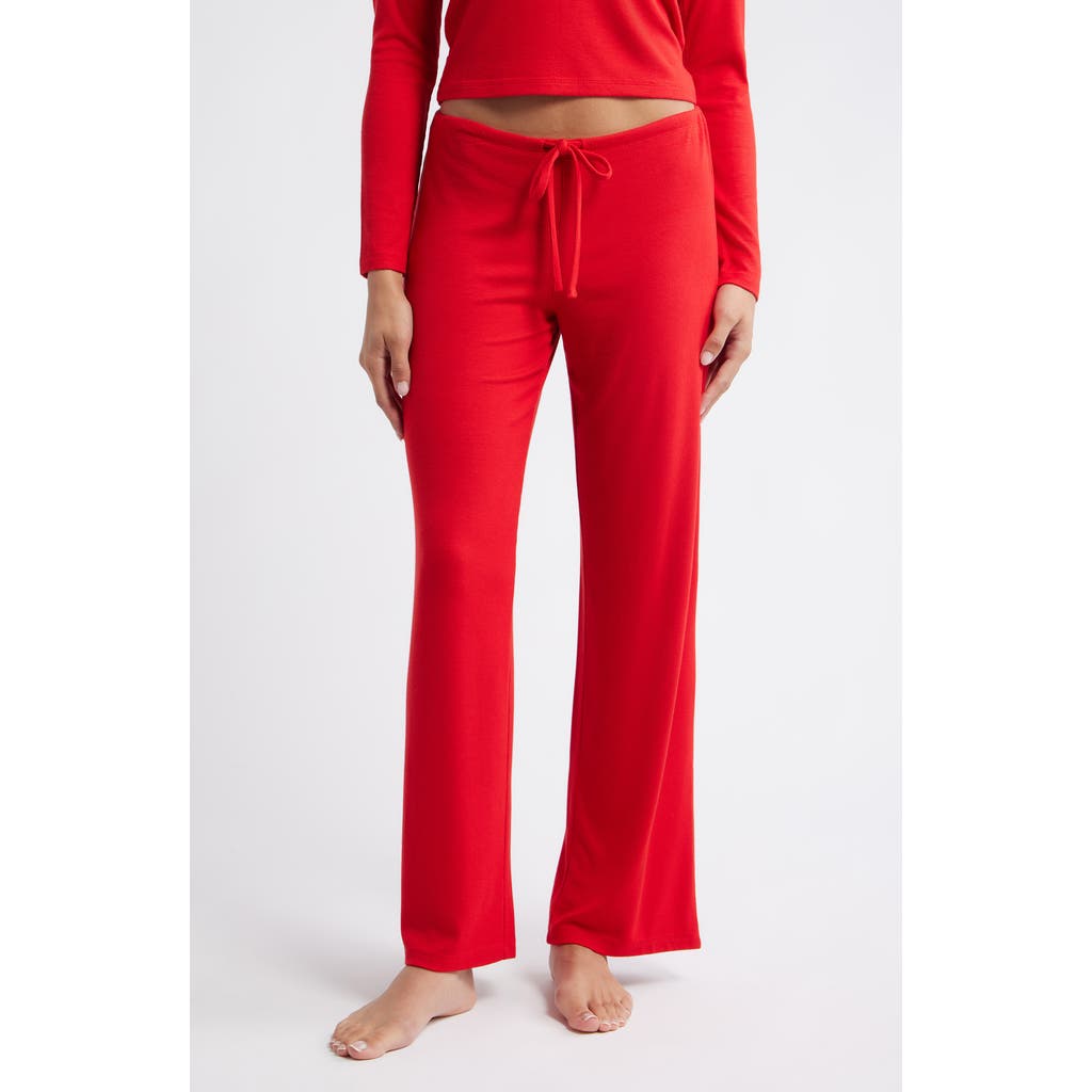 Open Edit Daydream Rib Loung Pants In Red