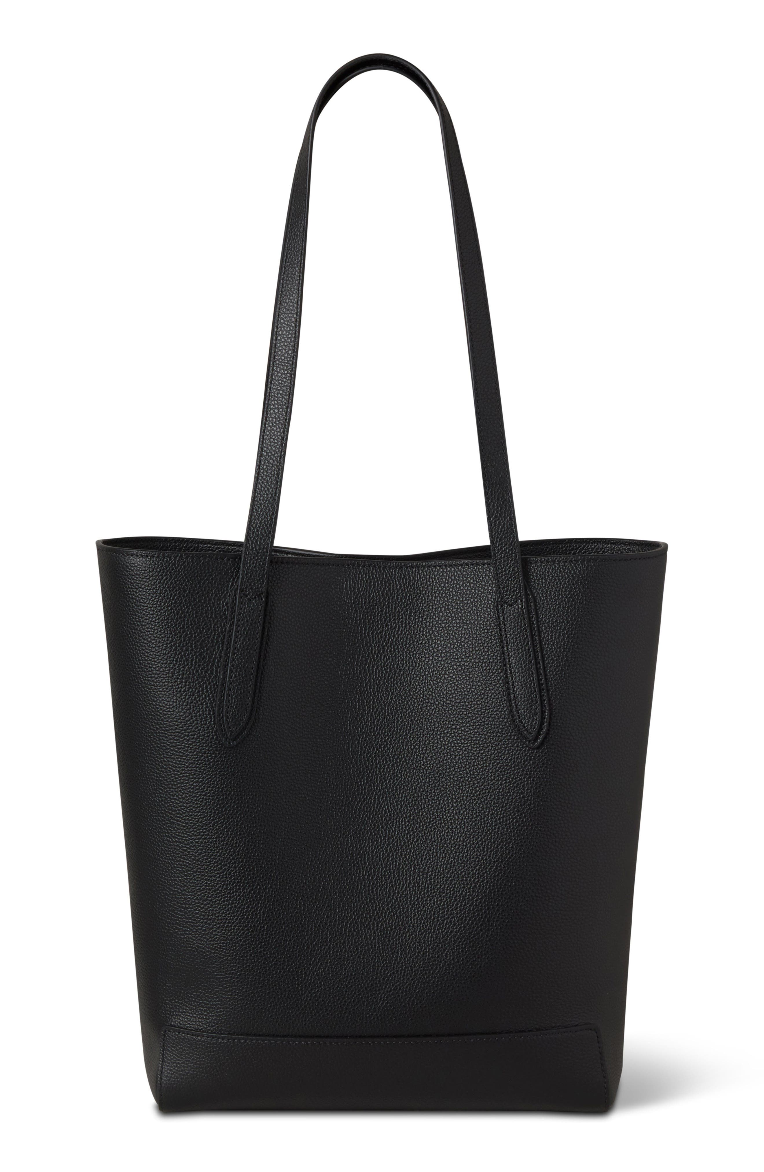 Mulberry North/South Leather Shopper Tote, Alternate, color, Black