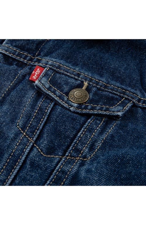 Levi's Kids' Corduroy Collar Denim Trucker Jacket In Blue