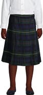 Lands' End School Uniform Girls Plaid Pleated Skirt Below the Knee