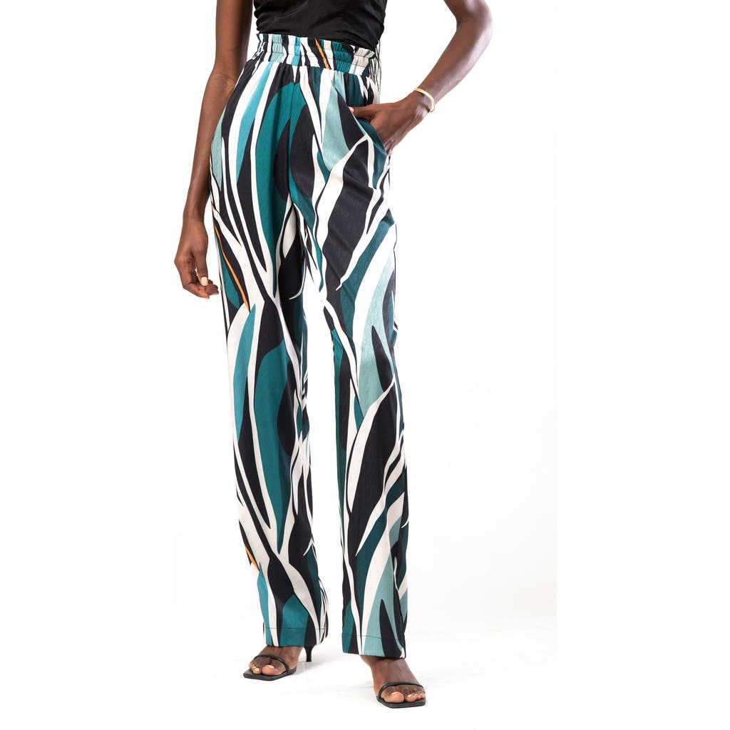 Diarrablu Leer Pants In Petal Teal