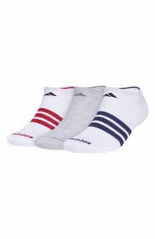 Cushioned 3-Stripe No-Show Socks
