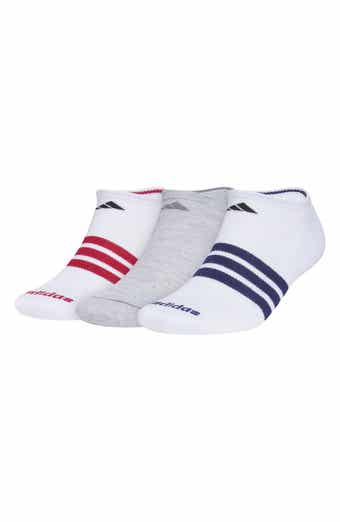 Cushioned 3-Stripe No-Show Socks