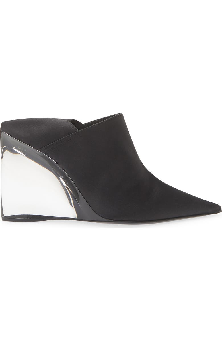 Alaïa Acrylic Wedge Mule, Alternate, color, Noir