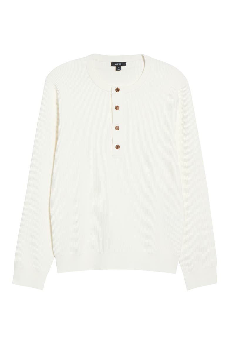 Declan Ribbed Long Sleeve Henley, Alternate, color, ECRU