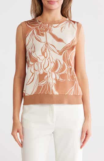 Gemma + Jane Crewneck Print Sleeveless Top