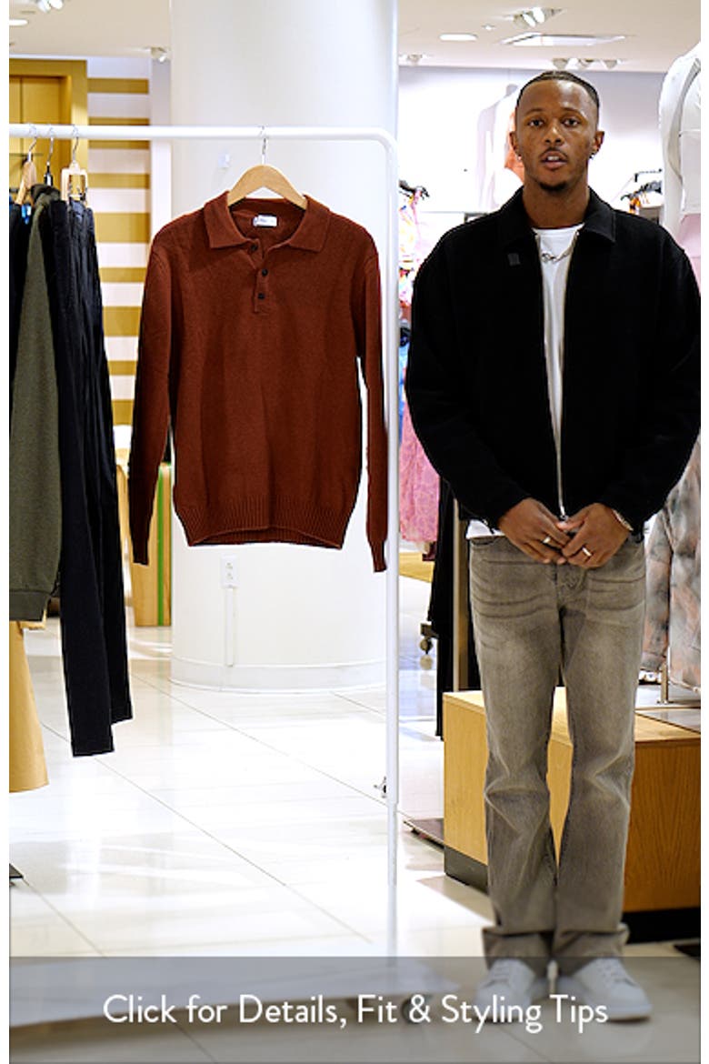 Wide Rib Trim Polo Sweater video