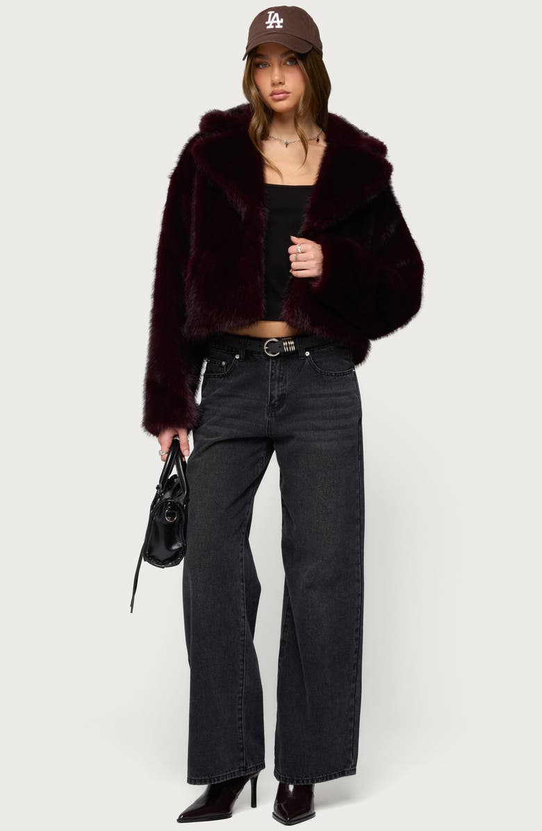 EDIKTED Kamilah Oversize Faux Fur Coat, Alternate, color,