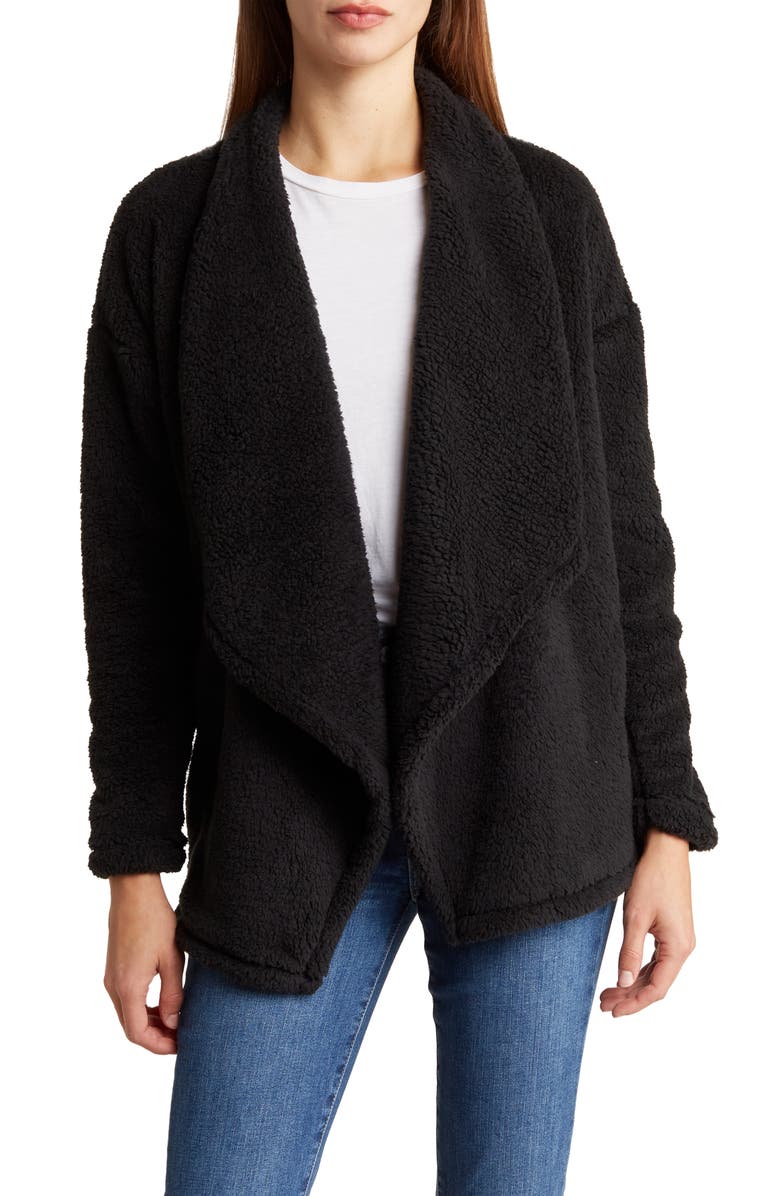 Lucky Brand Faux Shearling Cardigan, Main, color,