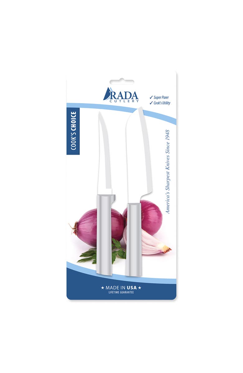 Rada 2 Piece Cook's Select ProPak with Paring Knife and Cook's Utility Knife, Main, color, Silver