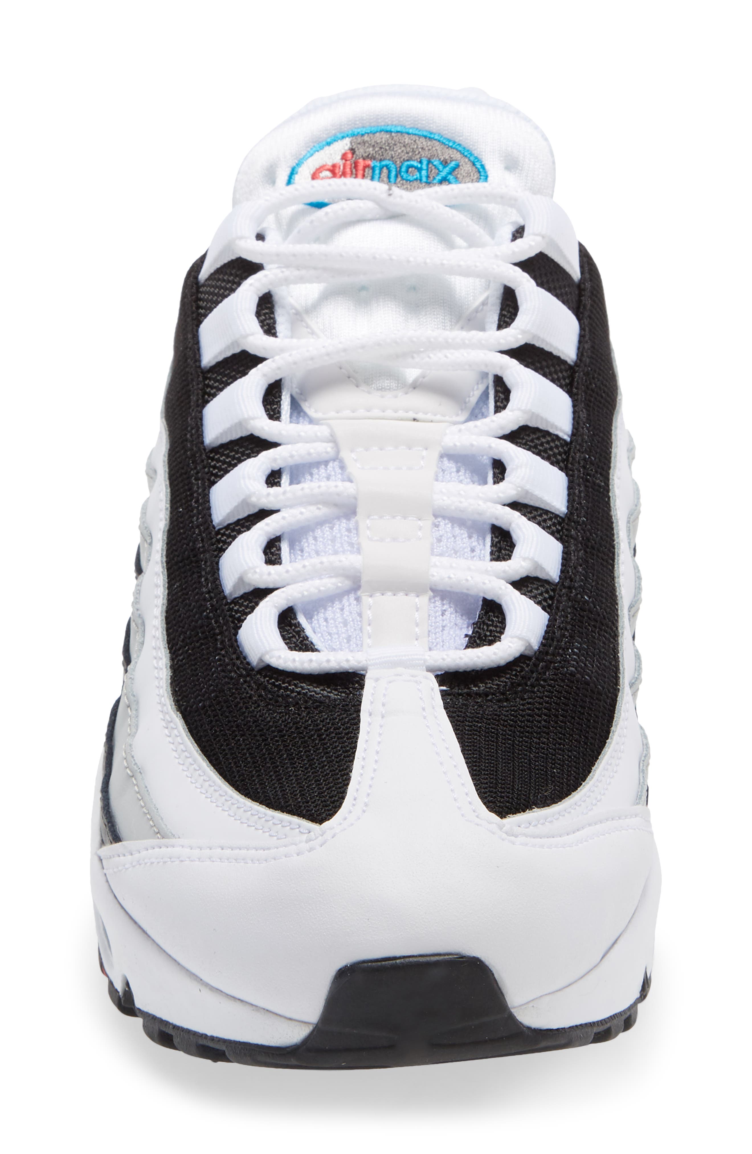 Air Max 95 Sneaker, Alternate, color, WHITE/ RED/ BLUE/ BLACK
