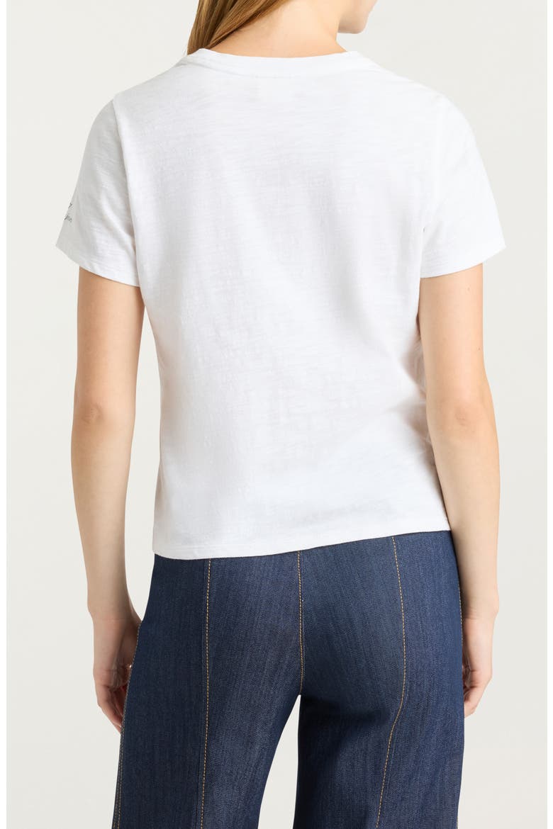 Amour 57 Appliqué Cotton Shrunken Tee, Alternate, color, WHITE/ MEDIUM WASH