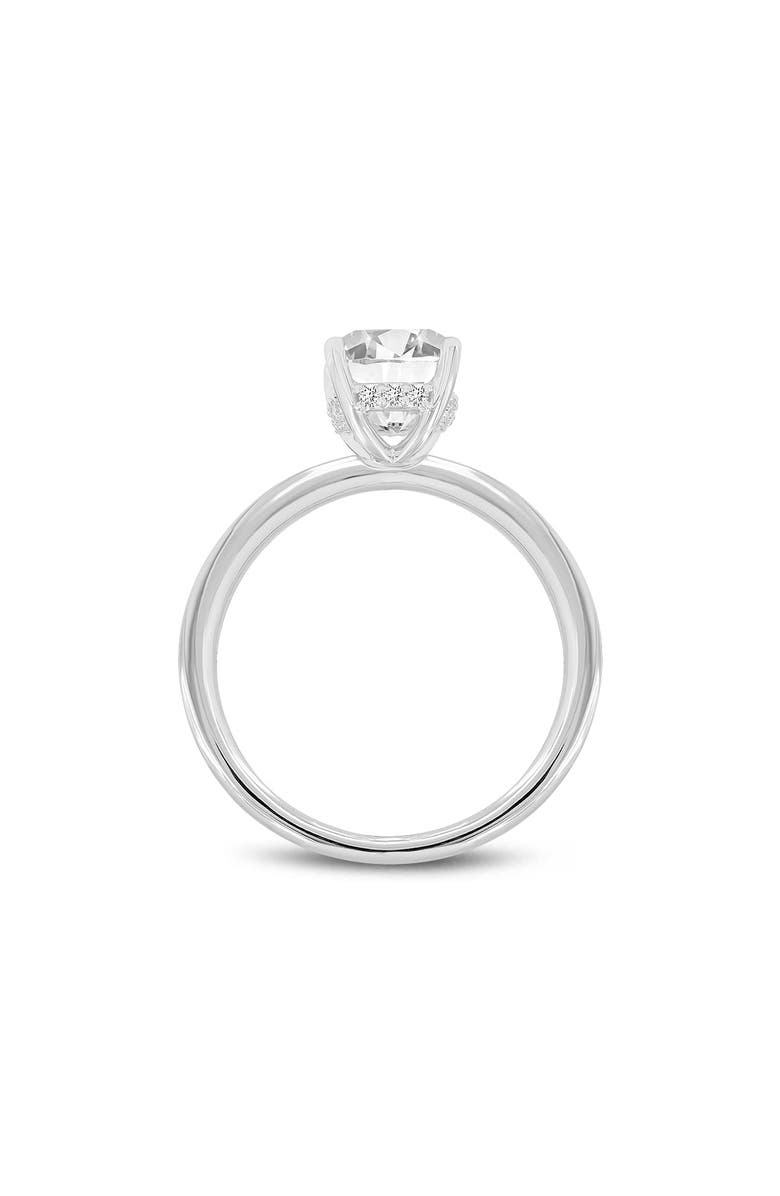 LuvMyJewelry Selene 14K White Gold Cushion Hidden Halo Lab Grown Diamond Engagement Ring - 2.35 Ct, Alternate, color, 14K White Gold