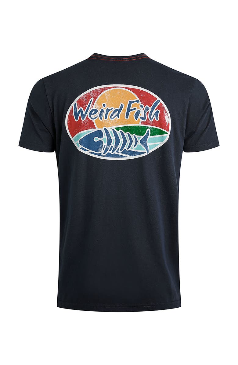 Weird Fish Land And Sea Back Print Graphic T-Shirt, Alternate, color, Navy