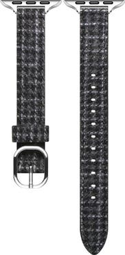 Posh Tech Carmen Tartan Fabric & Leather Apple Watch® Watchband