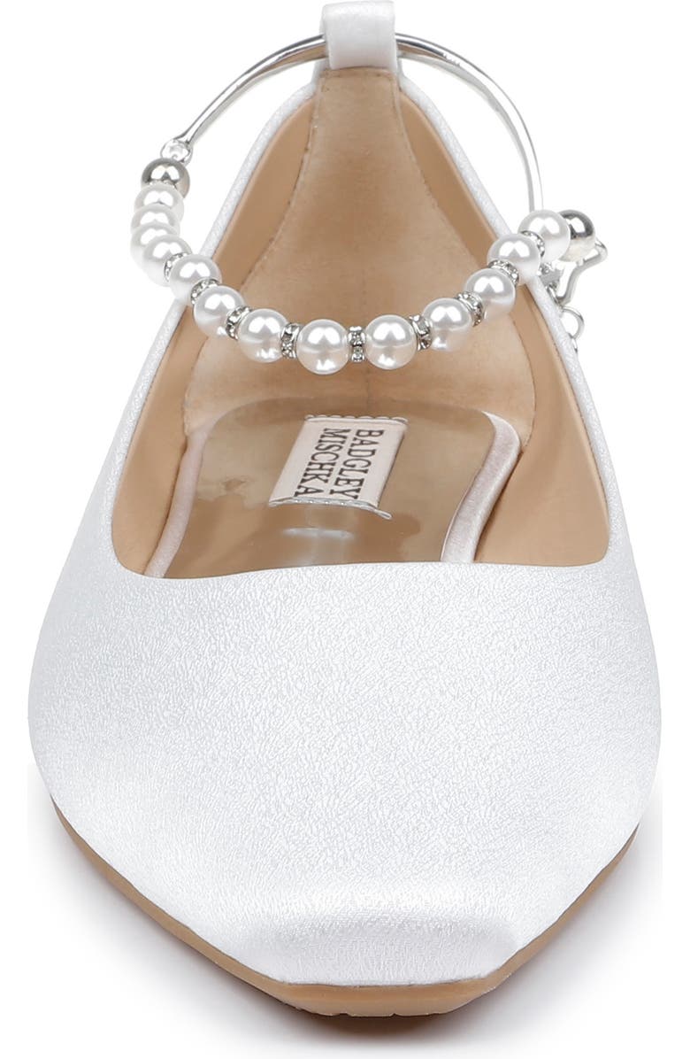 Badgley Mischka Collection London Ankle Strap Flat, Alternate, color, White