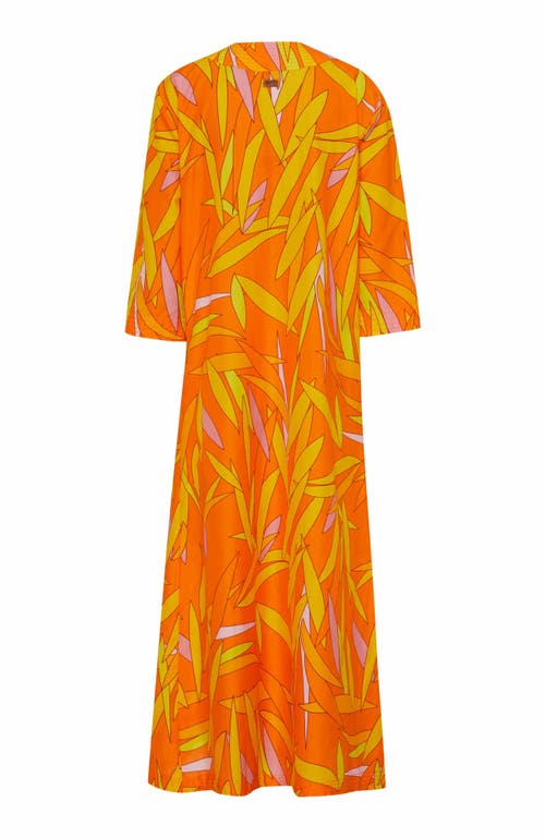 Vilebrequin Madrague Cotton And Silk Kaftan In Abricot