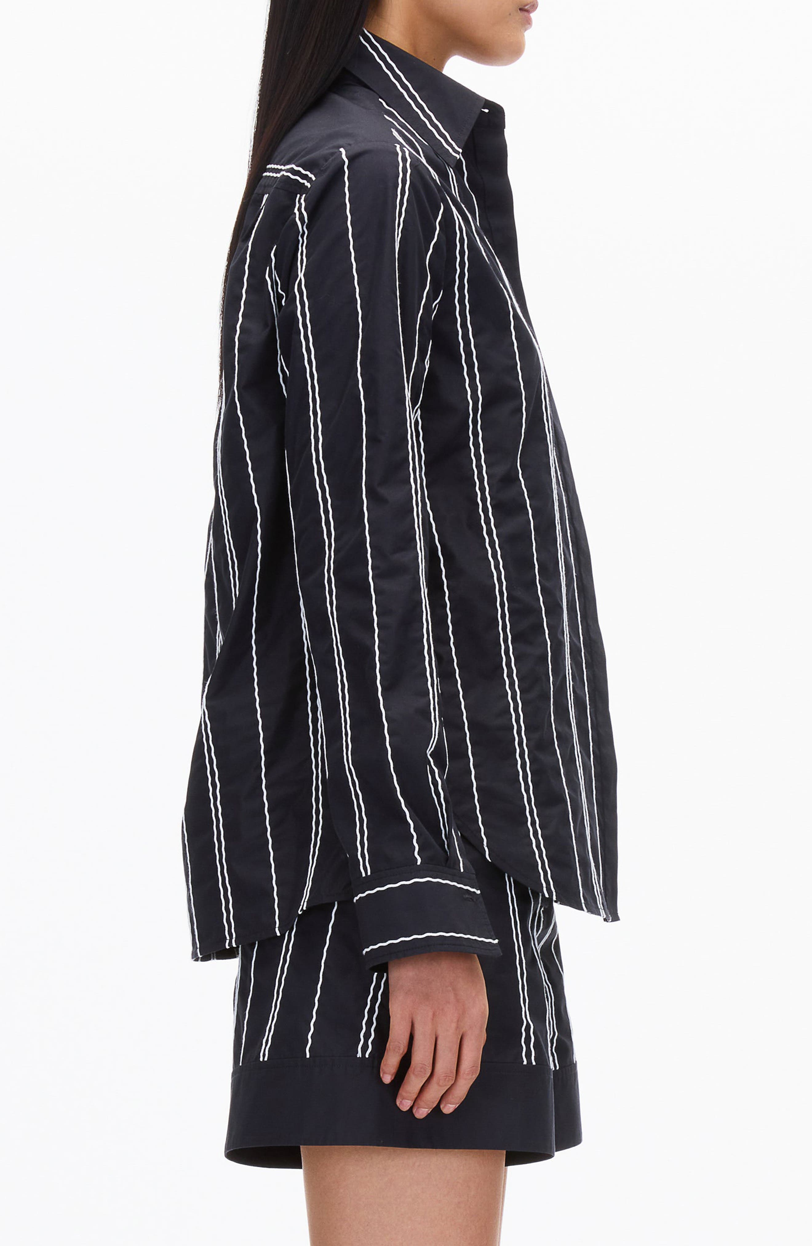 3.1 Phillip Lim Wave Embroidered Long Sleeve Shirt (Women) | Nordstromrack