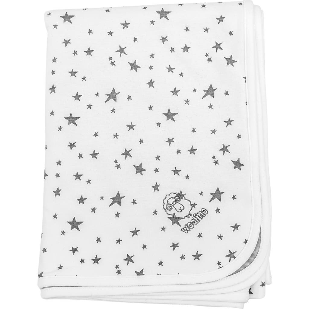 WOOLINO 4 Season Organic Cotton & Merino Wool Toddler Blanket in Gray Stars  product